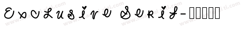 Exclusive Serif字体转换